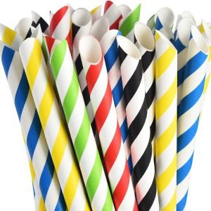 paper straw with pointed design