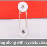 string along with eyelets closure