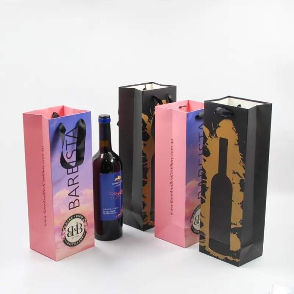 Wholesale wine bottle paper bags b