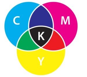 CMYK blends various colours