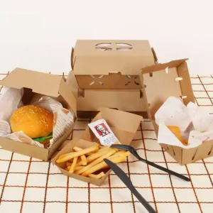 Disposable Fast Food Hamburger Burger Box wholesale