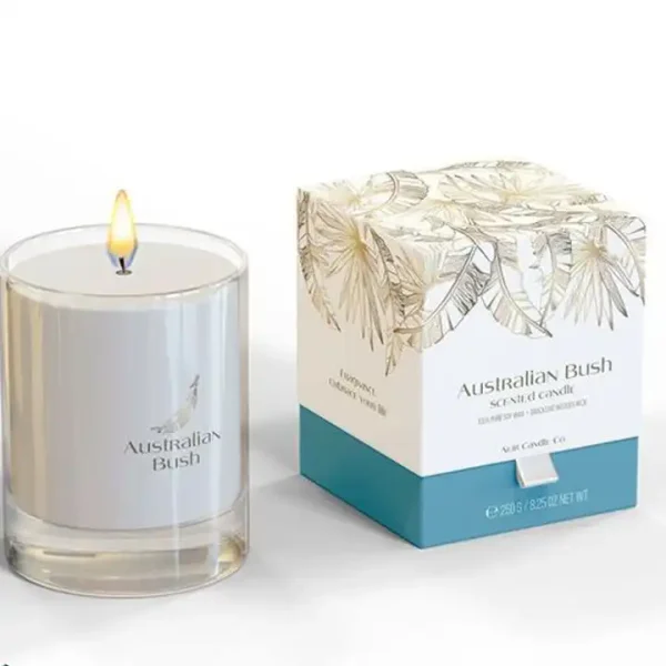 Luxury White Cardboard Candle Packaging Custom Designs Matt Glossy Varnish Lamination whole