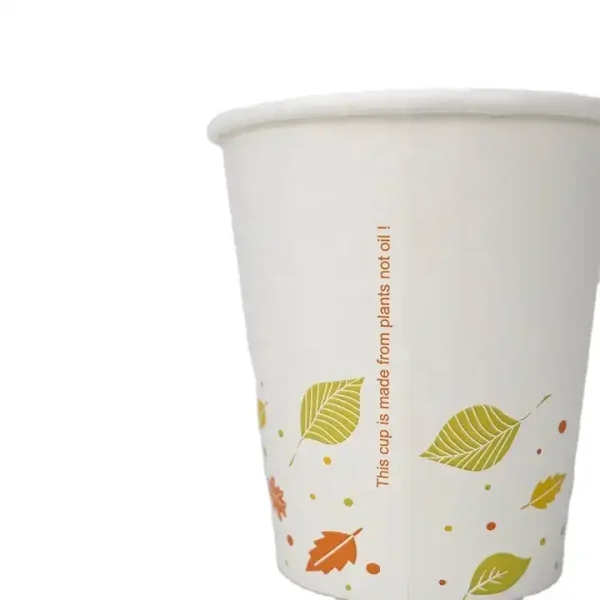 PLA Coated 100 Biodegradable Disposable Paper Cup