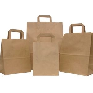 sustainable flat handle paper sacks