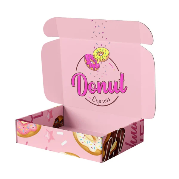 Bulk Order of Custom Printed Donut Boxes for Food Doughnut Packaging factory