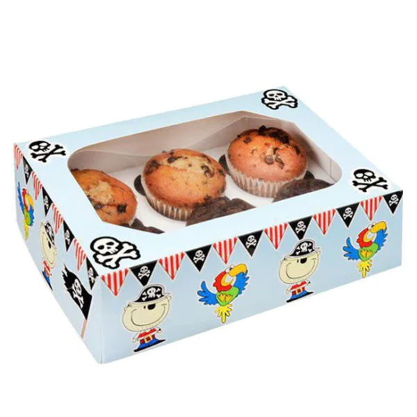 Custom Printed Logo Muffins Desserts Cookie Sweet Boxes Folding Food Donut Packaging Boxes your design