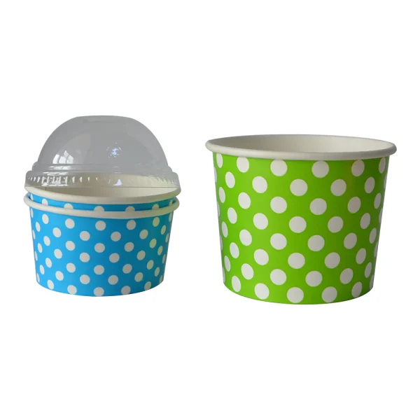 Custom Printed Paper Dessert Cups Bowl Ice Cream Paper Cup With Lid2