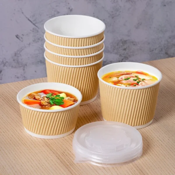 Disposable Container Waterproof Custom Logo Eco Friendly Hot Food Soup Paper Bowl3