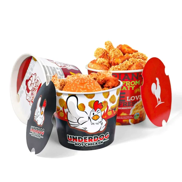 Disposable Eco Friendly Paper Cups for Popcorn and Fried Chicken Paper Buckets