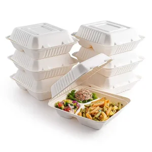 Disposable Meal Prep Bagasse Containers