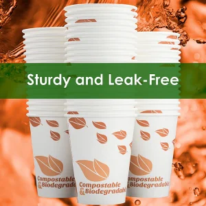 Disposable Printed Recyclable Single Wall Hot Drink Paper Cups sturdy and leak free