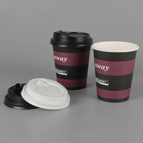 Eco Friendly Disposable Single Wall Paper Cup for Coffee Tea and Drinks with Custom Logo Printing
