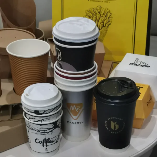 Eco Friendly Insulated Rippled Double Wall Paper Hot Coffee Cups With Lids2