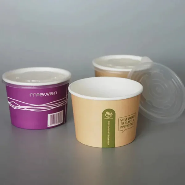 Factory Supply Eco Friendly Kraft Paper Food Cup Hot Soup Bowls With Vented Lid1