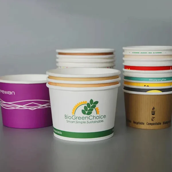 Factory Supply Eco Friendly Kraft Paper Food Cup Hot Soup Bowls With Vented Lid3
