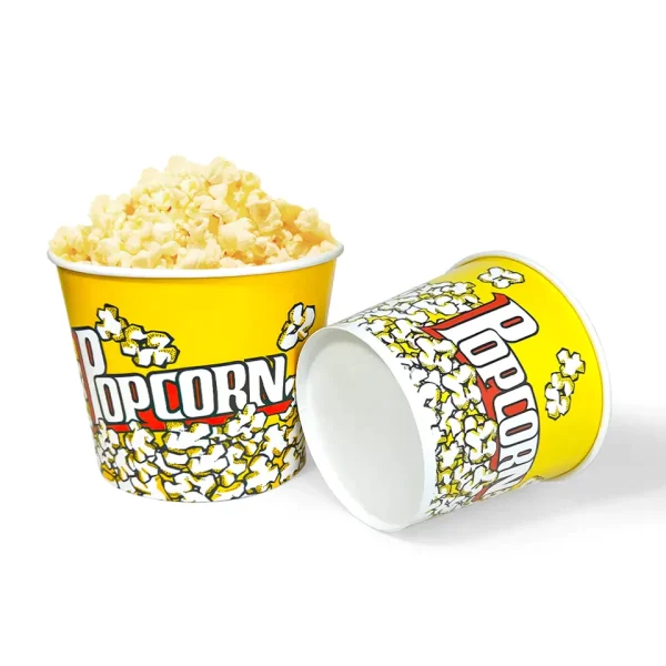 Food Grade Packaging Fried Chicken Buckets Disposable Custom Logo Printed Big Popcorn Cup Paper Bucket4