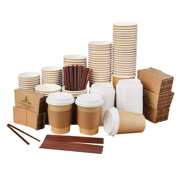 Manufacturer Custom Disposable Single Wall Coffee Tea Paper Cup with Lid