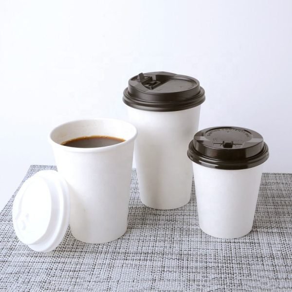 Manufacturer Custom Disposable Single Wall Coffee Tea Paper Cup with Lid set