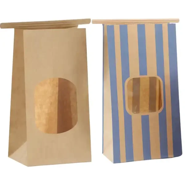 Waterproof Takeaway Food Paper Bag with Tin Tie