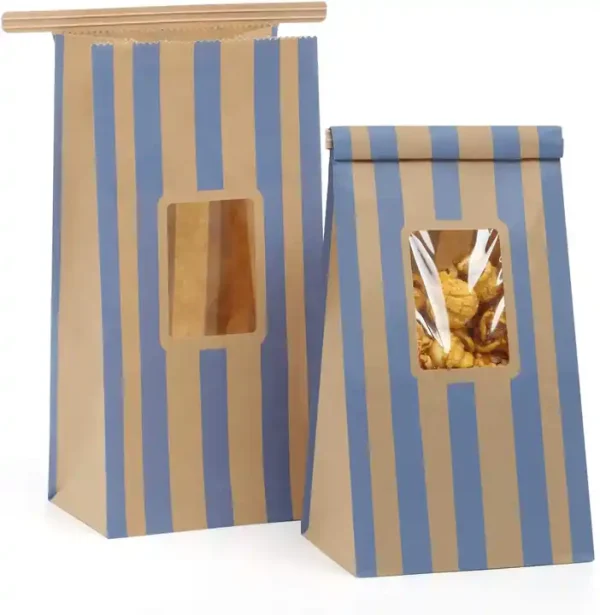 Waterproof Takeaway Food Paper Bag with Tin Tie CUSTOM DESIGN