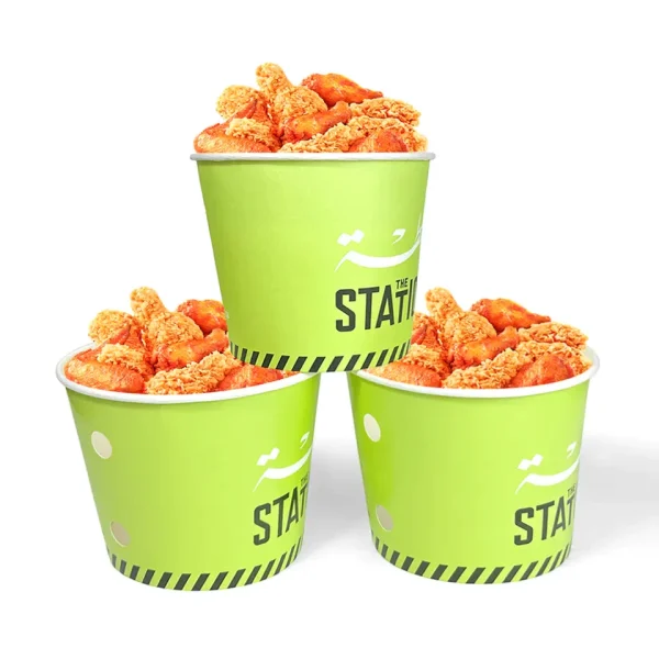 Wholesale Custom Paper Fried Chicken Bucket with Lid Fast Food Paper Chicken Cup1