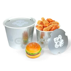 Wholesale Custom Paper Fried Chicken Bucket with Lid Fast Food Paper Chicken Cup3