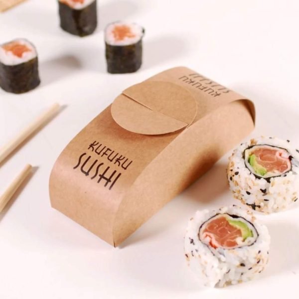Custom Disposable Japanese Salad Rice Meal Sushi Packaging Takeaway Box your logo