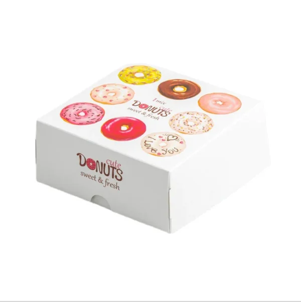 Custom Printed Logo Food Grade Paper Doughnut Cake Donut Boxes