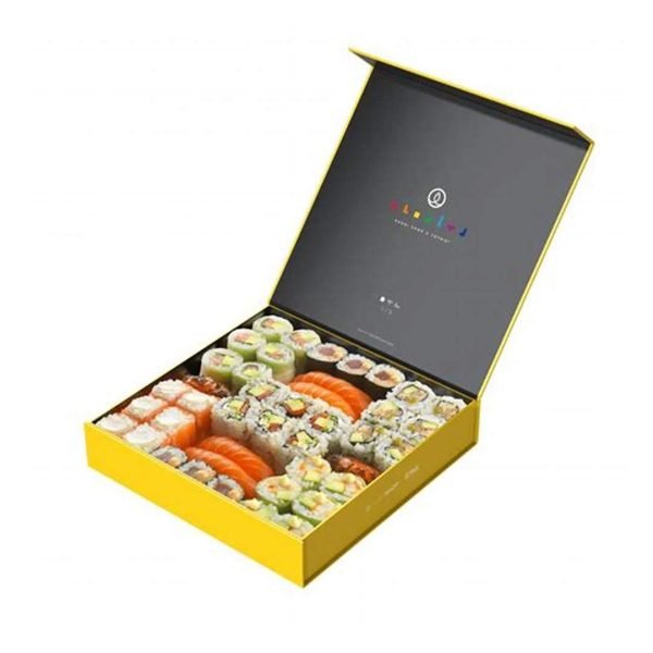 Custom Printed Luxury Restaurant Sushi Sweets Takeaway Rigid Paper Boxes your logo