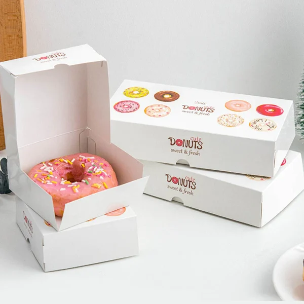 Custom Printed Wholesale Food Doughnut Cake Boxes