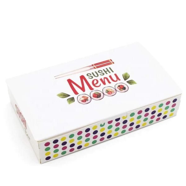 Customized Disposable Paper Sushi Food Box Packaging Cardboard Sushi Takeaway Box