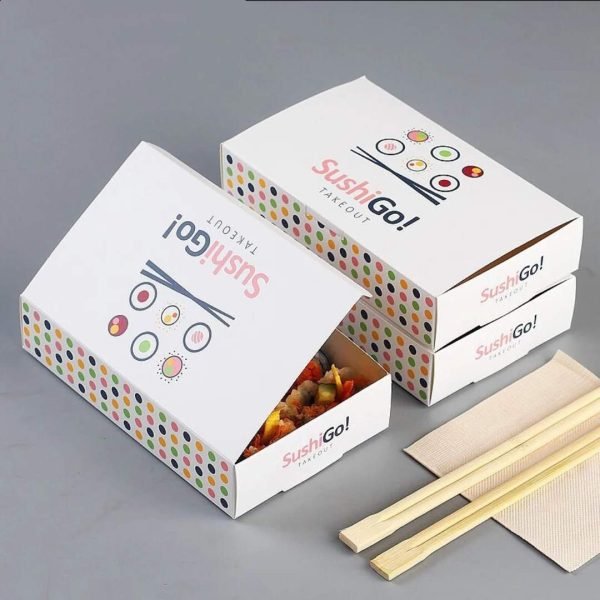 Customized Logo Disposable Paper Sushi Food Box Packaging Cardboard Sushi Takeaway Box manufactory