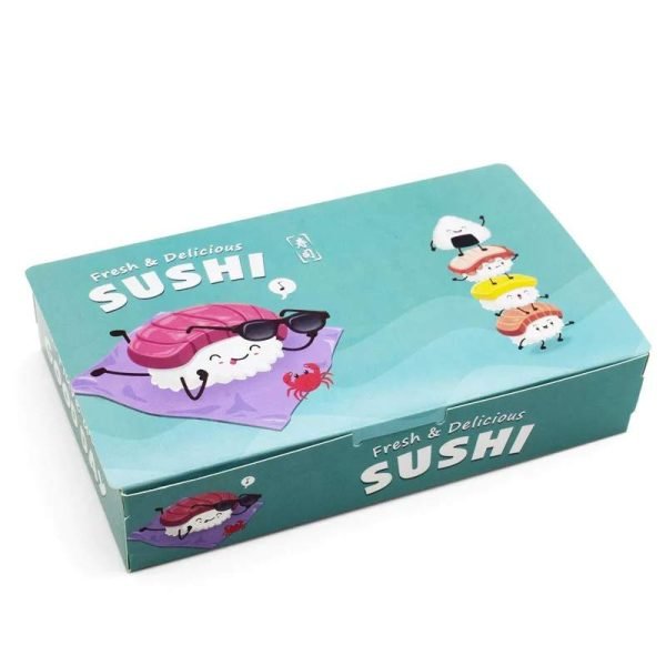 Customized Logo Disposable Paper Sushi Food Box Packaging CardboardTakeaway Box