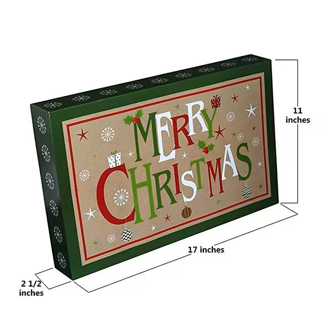 Custom Printed Paper Gift Boxes for Christmas Presents factory size