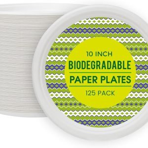 Customizable 100 Compostable Round Plates