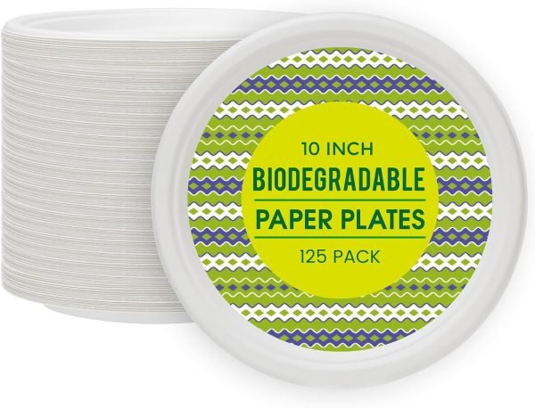 Customizable 100 Compostable Round Plates