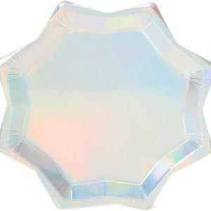 Eco Friendly Octagon Shaped Holographic Plates for Celebrations factory
