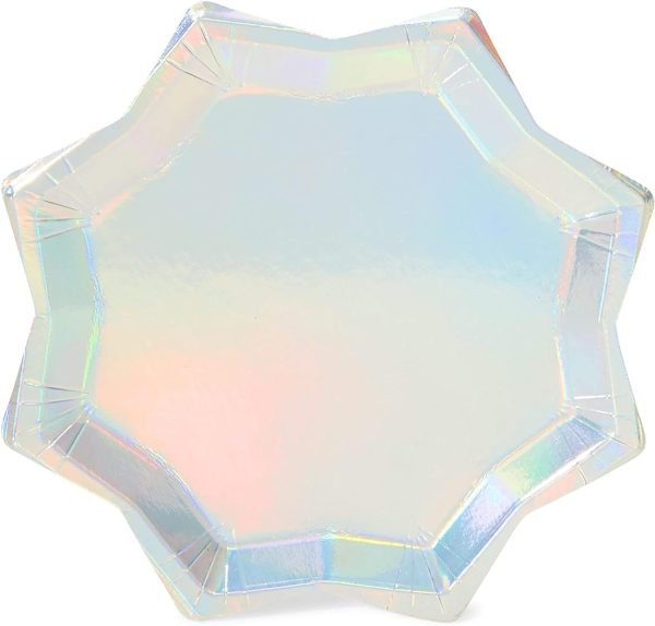 Eco Friendly Octagon Shaped Holographic Plates for Celebrations factory