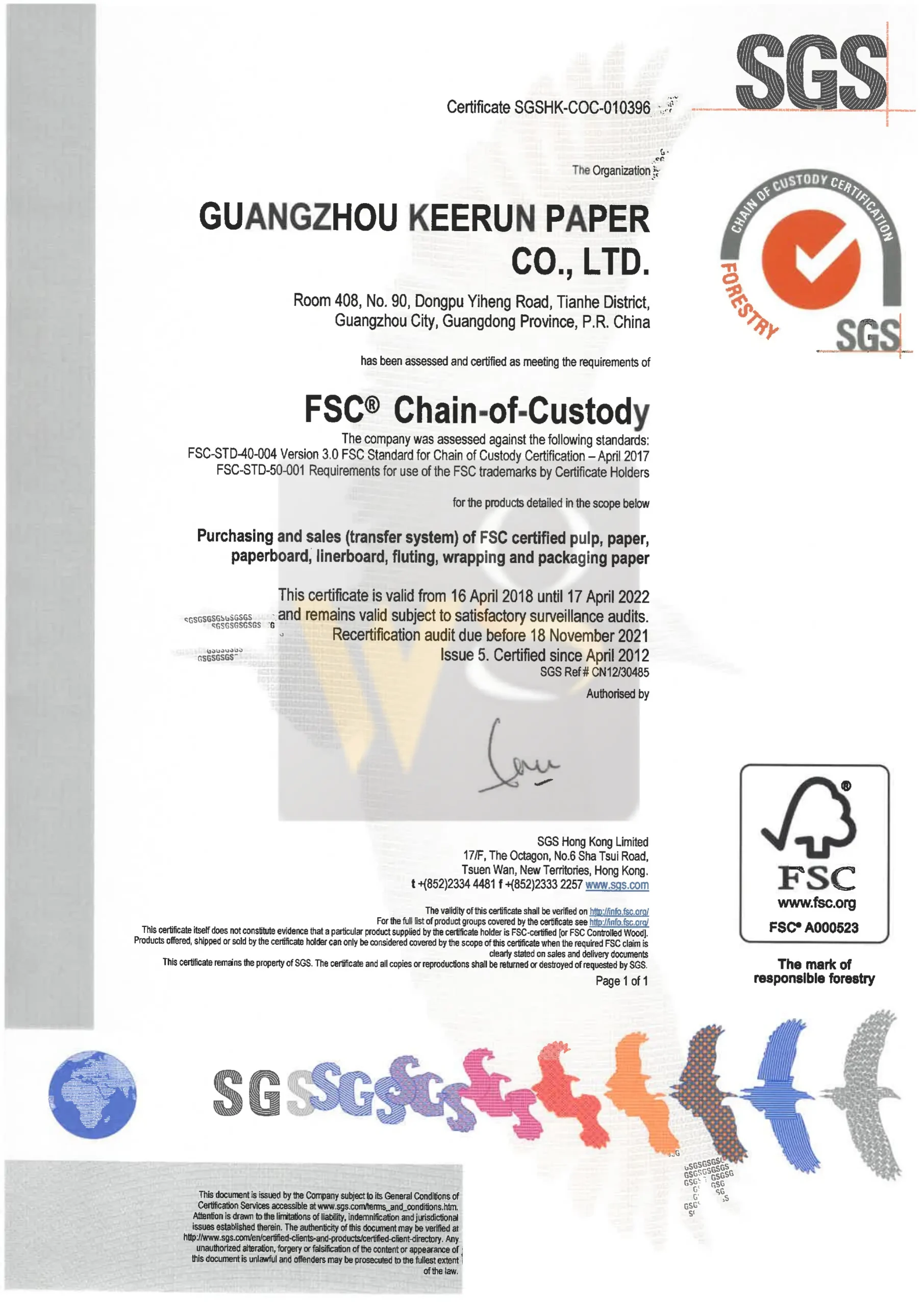 FSC Certificate