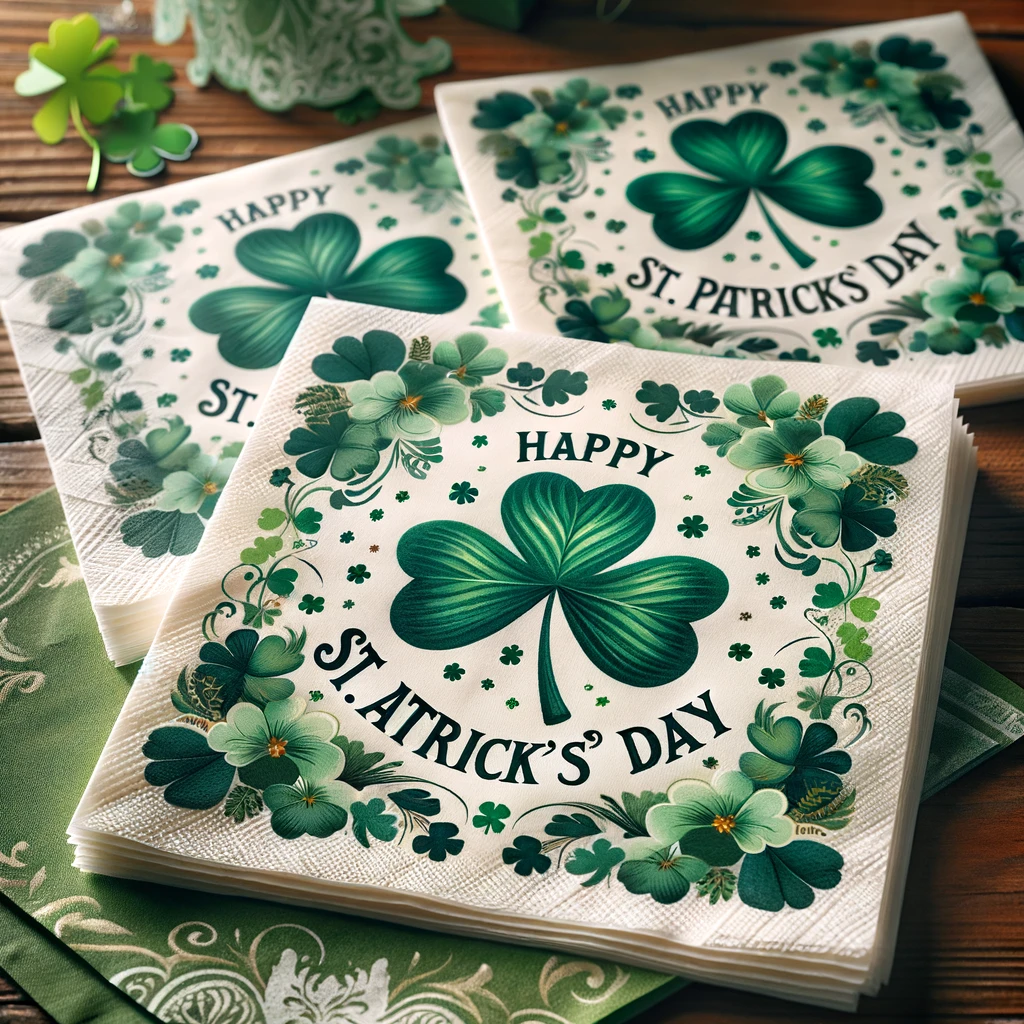 St. Patrick's Day themed paper napkins