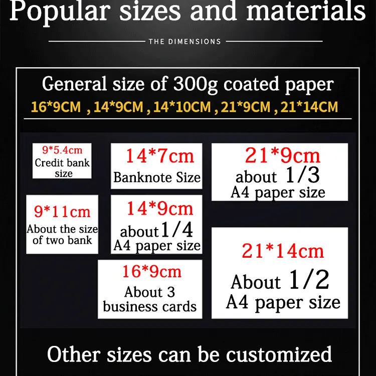 custom print cards size