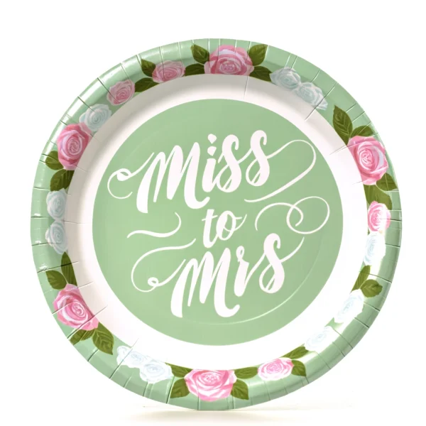 paper plate designed for a wedding
