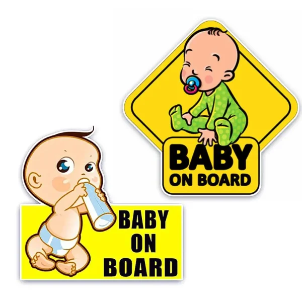 warning sticker baby on board