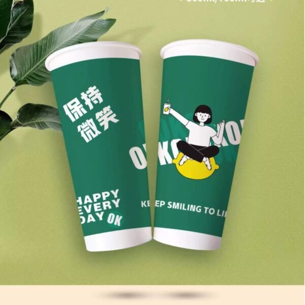 Custom print disposable cups for hot drinks