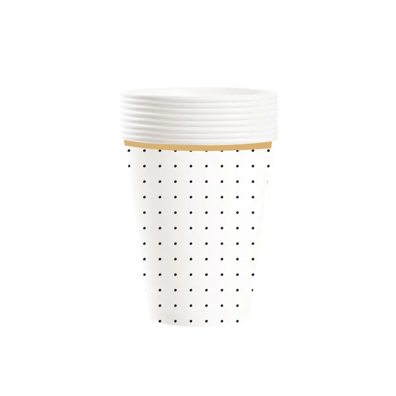 W&G'S Houndstooth-Patterned Paper Cups: Perfect for Drinks, Perfect for Style